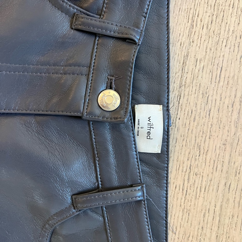 Aritzia Wilfred Vegan Leather Pants